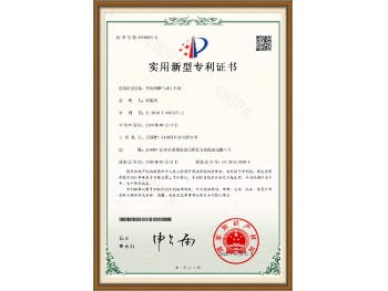 Patent certificate of pneumatic feeding rack